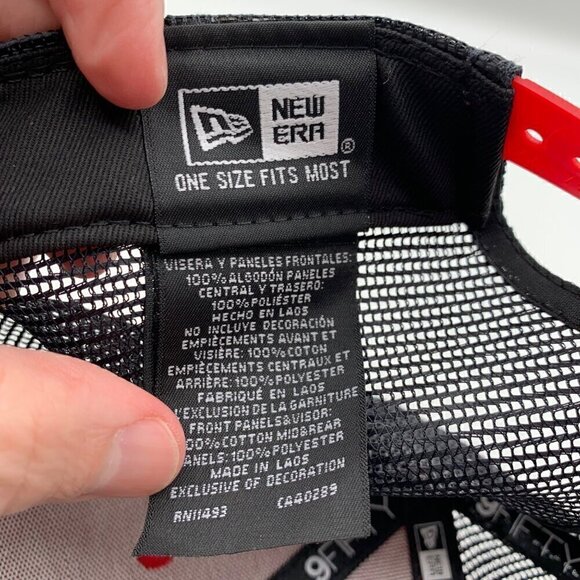 Los Angeles Angels Red Navy Blue New Era Low Profile Snapback Trucker Hat New - Picture 5 of 6